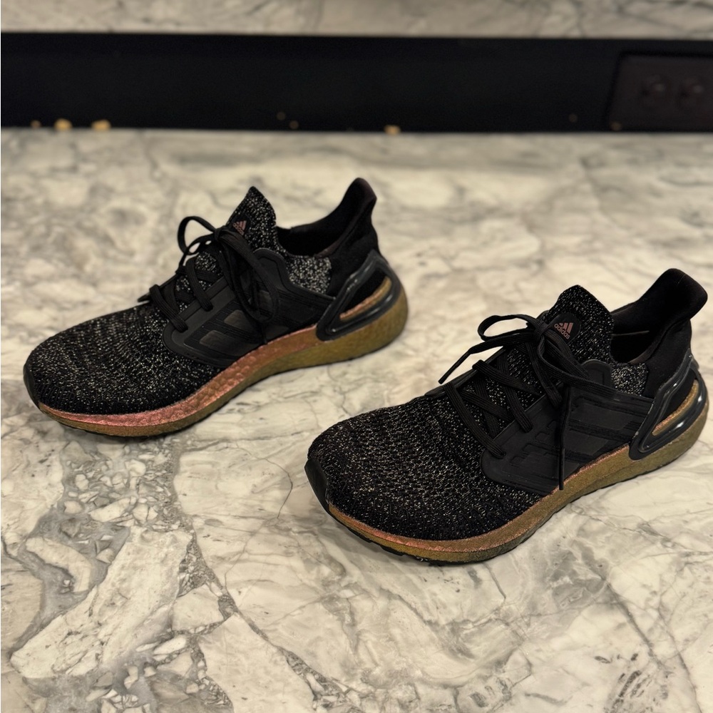 Adidas Ultraboost Black and Copper Running Shoes
